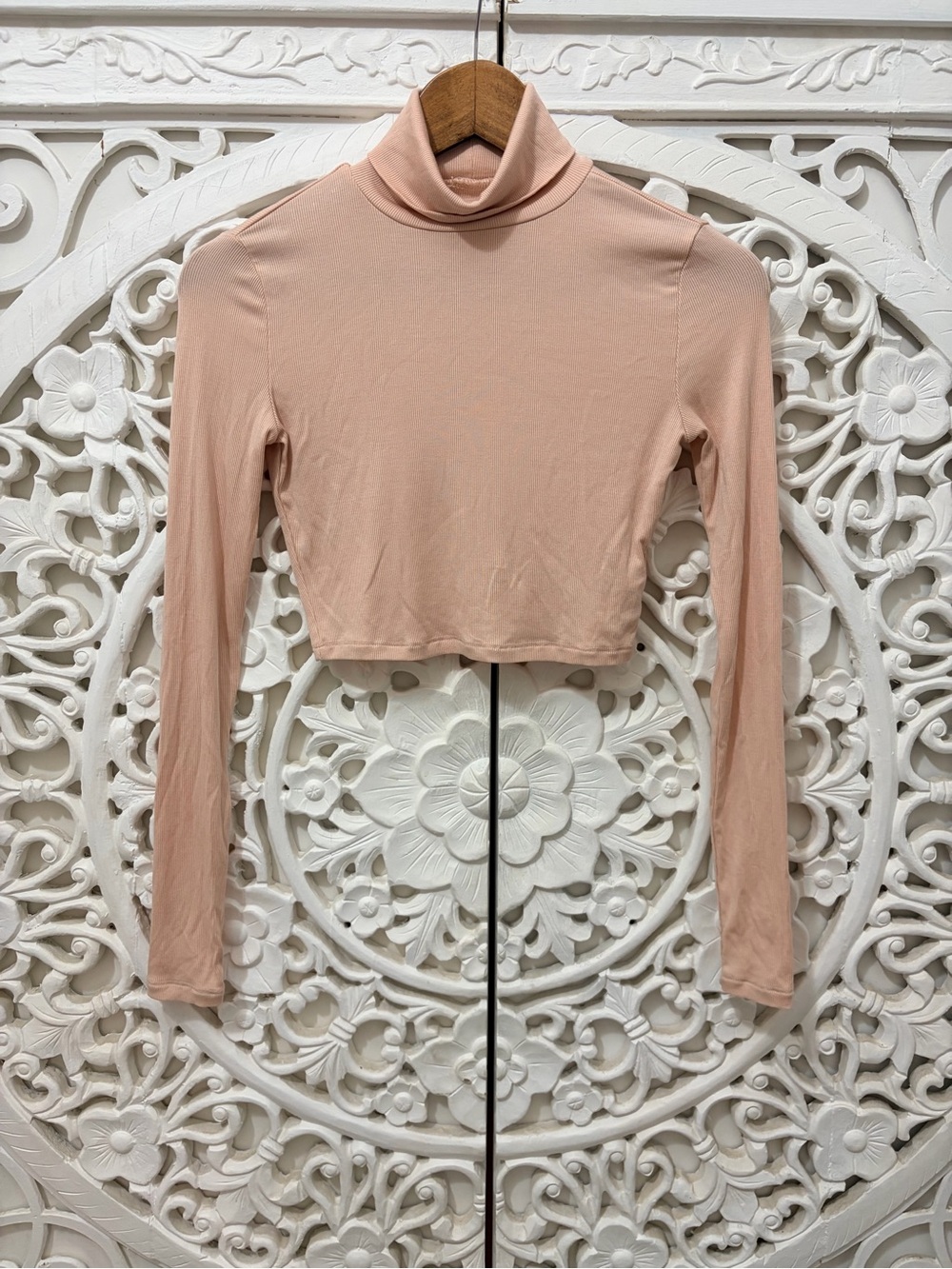 Sunday Best Aritzia Freshman Cropped Turtleneck Pink Size XS
